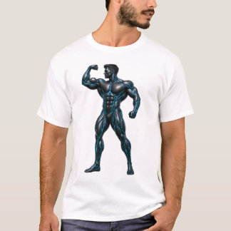 T-shirt Cybernetic Bodybuilder - Muscle Néon Futuriste Fi