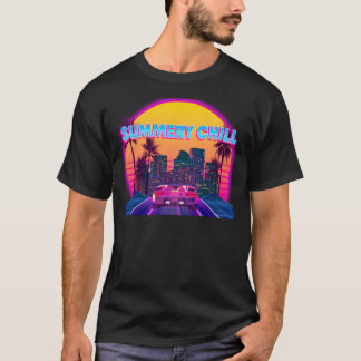 T-shirt Cyberpunk avec des vibrations Summery Chill ! T-Sh