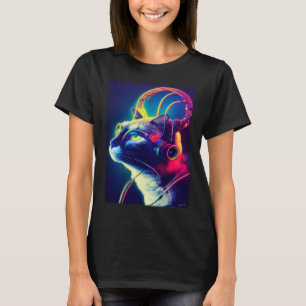 T-shirt Cyberpunk Chat Japonais Chat Strewear esthétique