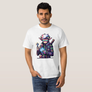 T-shirt Cyberpunk Futuriste Elf Neon Goggère Clé numérique