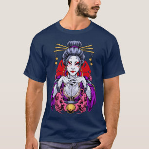 T-shirt Cyberpunk Geisha Girl