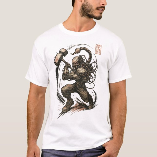 T-shirt Cyberpunk Scorpion (Devant)
