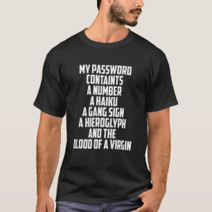 T-shirt Cybersécurité Mot de passe Humour Programmer Hack 