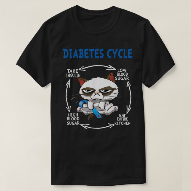 T-shirt Cycle du diabète Sensibilisation au diabète (Design devant)