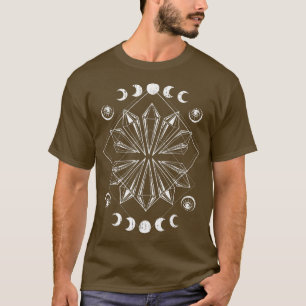 T-shirt Cycle Lunaire Gothique Blackcraft Cristaux Païen O
