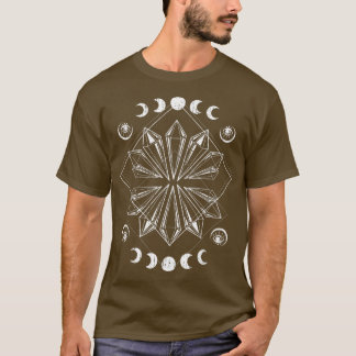 T-shirt Cycle Lunaire Gothique Blackcraft Cristaux Païen O