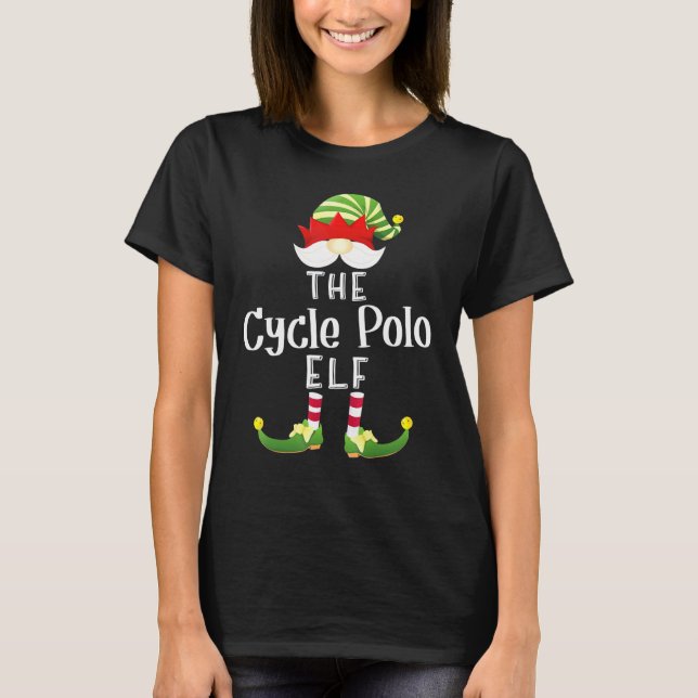T-shirt Cycle Polo Elf Group Noël Pajama Party (Devant)