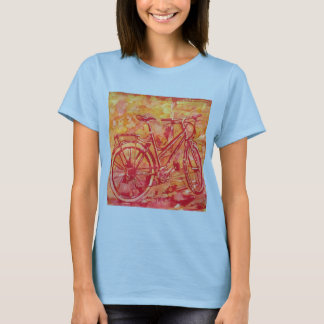 T-shirt Cycle rouge, jaune et typé