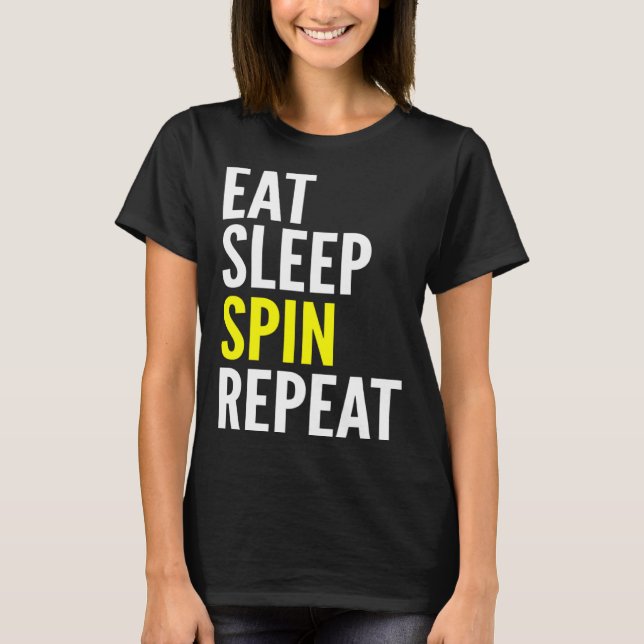 T-shirt Cycling   Eat Sleep Spin Repeat (Devant)