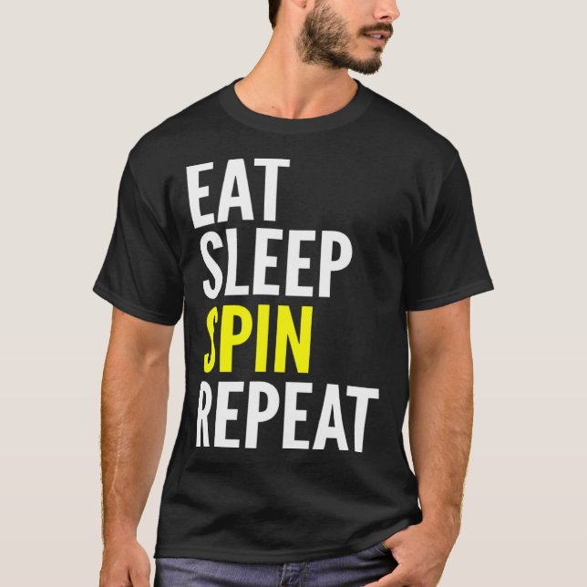 T-shirt Cycling   Eat Sleep Spin Repeat (Devant)