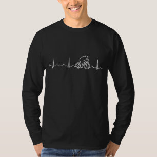 T-shirt Cyclisme Heartbeat Funny mignon Vélo Rider Gi