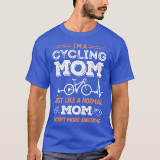 T-shirt Cyclisme Maman Drôle Bicycle Heartbeat Cadeau