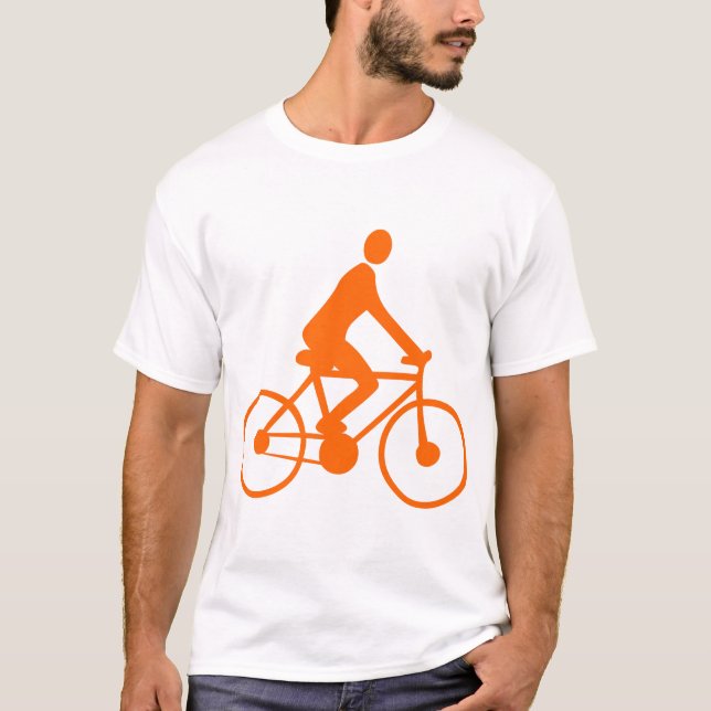 T-shirt Cyclisme - Orange (Devant)