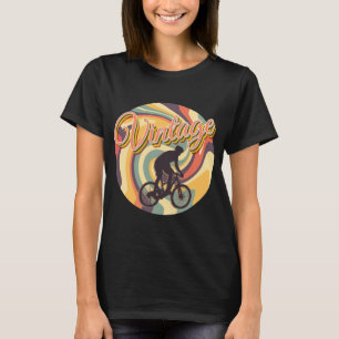 T-SHIRT CYCLISME RÉTRO VINTAGE DANS UN TOURNOIEMENT COLORÉ
