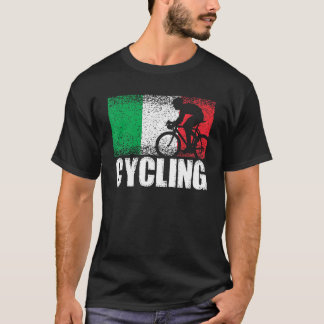 T-shirt Cyclisme Sport Italie Drapeau Italien Bicycle Raci