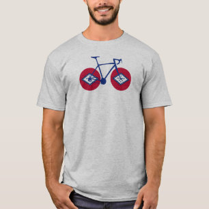 T-shirt Cyclisme sur le drapeau de l'Arkansas