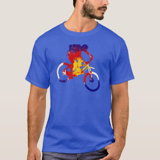 T-shirt Cycliste de montagne de drapeau du Colorado des