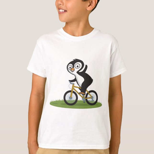 T-shirt Cycliste de pingouin (Devant)