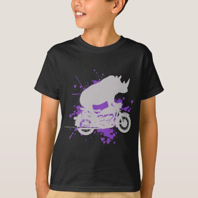 T-shirt Cycliste de rhinocéros (Devant)