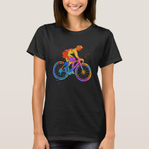 T-shirt Cycliste Graphiste Colorful Road Vélo