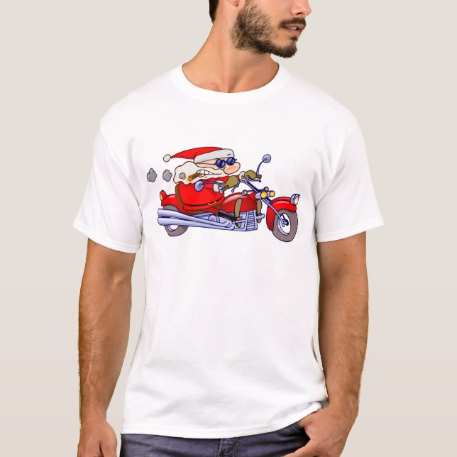 T-shirt Cycliste Père Noël (Devant)