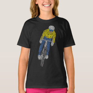 T-shirt Cycliste Word Art Vélo vélo