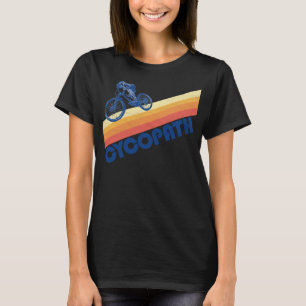 T-shirt Cycopath ! Funny Mountain Vélo Vintage Retro 80s