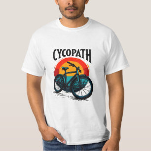 T-shirt Cycopath : Vélo énergétique avec le soleil couchan