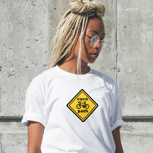 T-shirt Cycopathe Panneau de Signalisation Drôle p