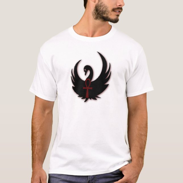 T-shirt Cygne noir avec Ankh (Devant)