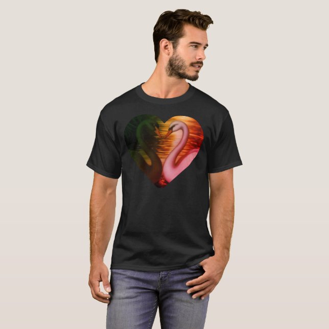 T-shirt Cygnes blancs et noirs (Devant entier)