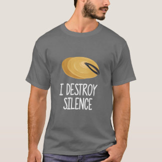 T-shirt Cymbales je détruis le silence fanfare Cymbal vin