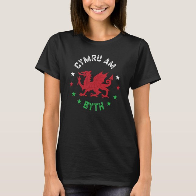 T-shirt Cymru Am Byth Wales Flag Welsh (Devant)