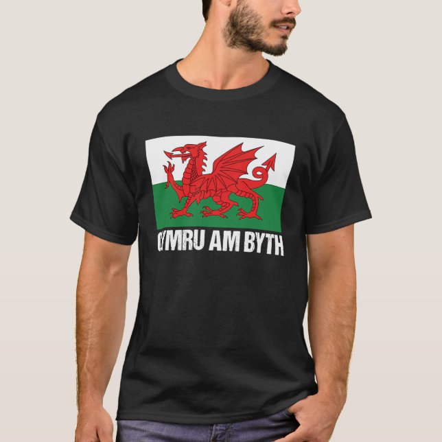 T-shirt Cymru Am Byth Welsh Pride Wales (Devant)