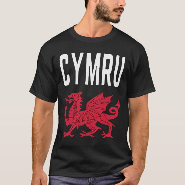 T-shirt Cymru Cymraeg Pays De Galles Racines Rugby Fier D' (Devant)