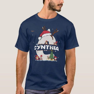 T-shirt Cynthia Christmas w Cynthia Nom pour les Noël drôl