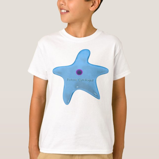 T-shirt Cytologiste futur dans une cellule bleue (Devant)