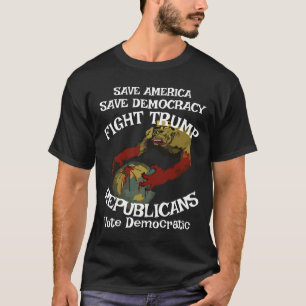 T-shirt Czar Rue menteur Trump GOP Congrès Démocratique Or