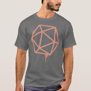 T-shirt D20 Dice Flesh Pink Paint Tabletop Jeu RPG
