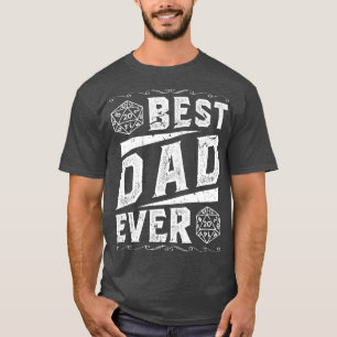 T-shirt D20 Dice Meilleur Papa Jeu Jeu Master Tabletop Rol