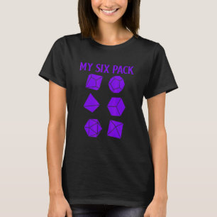 T-shirt D20 Dice Rpg Dragons Gamer Découvrez Mon Six Pack 