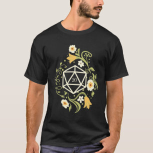 T-shirt D20 Dus de fleur druide Tabletop RPG