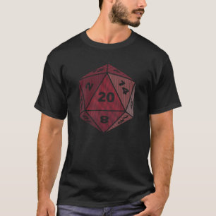 T-shirt D20 Line Art - Roleplaying RPG Tabletop Adventure