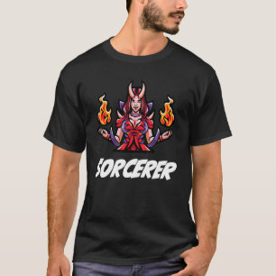 T-shirt D20 Rpg Dragons Tabletop Donjon Classe Sorcier