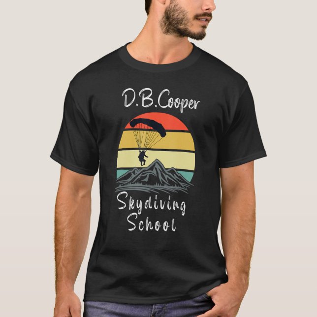 T-shirt D B Coopers Skydiving School Portland Oregon Desi (Devant)