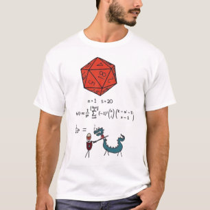 T-shirt D&D Probabilité Math - 1/20 au Carré Égale Dr Mort