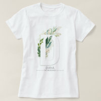 D Monogramme Gold Greenergie Feuilles Élégant