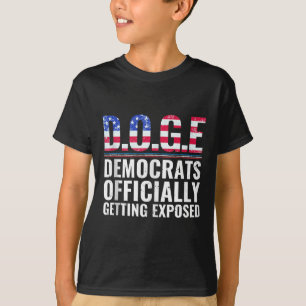 T-shirt D.o.g.e Démocrates Sont Officiellement Exposés Tan