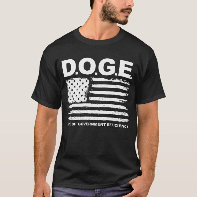 T-shirt D.O.G.E. Ministère De L'Efficacité Gouvernementale (Devant)