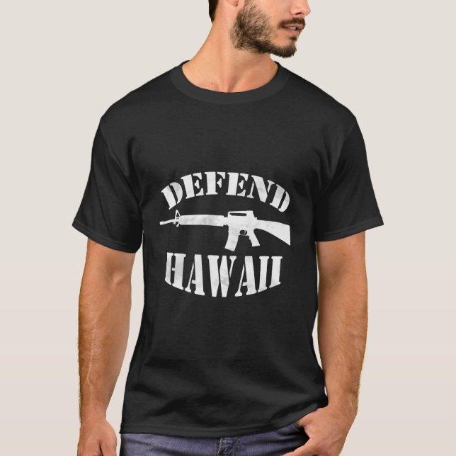 T-shirt Da Bruddah Défendre Hawaii Grey Small (Devant)